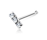 Tri Stone Bone Nose Stud NSKD-831